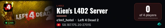 Kien's L4D2 Server live status badge