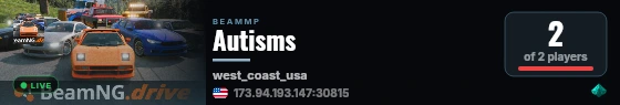 Autisms live status badge