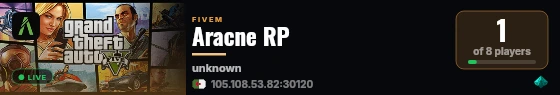 Aracne RP live status badge