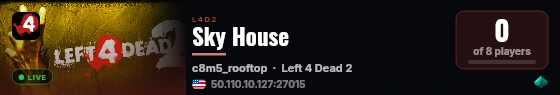 Sky House live status badge
