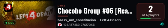 Chocobo Group #06 NSL live status badge
