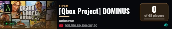 [Qbox Project] DOMINUS live status badge