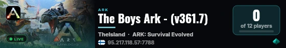 The Boys Ark - (v361.7) live status badge