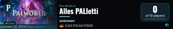 Alles PALletti live status badge