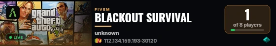 BLACKOUT SURVIVAL live status badge