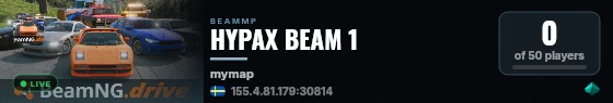 HYPAX BEAM 1 live status badge
