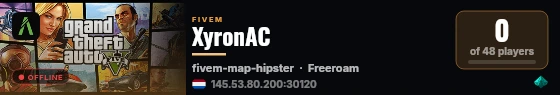 XyronAC live status badge