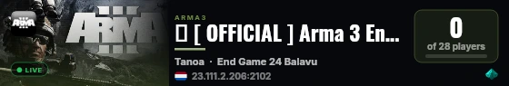� [ OFFICIAL ] Arma 3 EndGame by Bohemia Interactive (EU) #01 live status badge