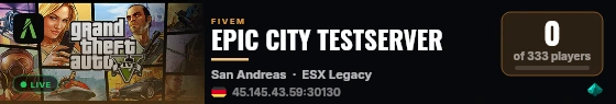 EPIC CITY TESTSERVER live status badge