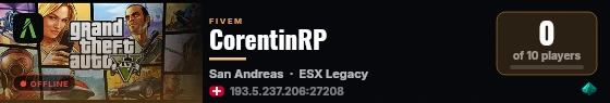 CorentinRP live status badge