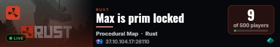 Max is prim locked live status badge