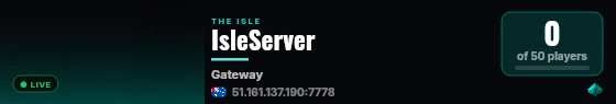 IsleServer live status badge