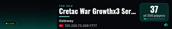 Cretac War Growthx3 Server/qun:1065545929 live status badge