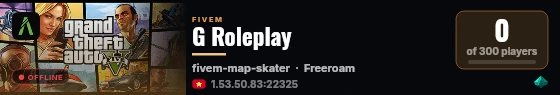G Roleplay live status badge