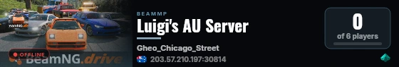 Luigi's AU Server live status badge