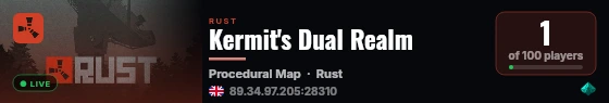 Kermit's Dual Realm live status badge