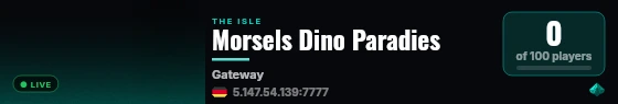 Morsels Dino Paradies live status badge