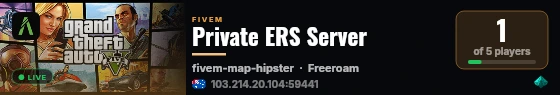 Private ERS Server live status badge