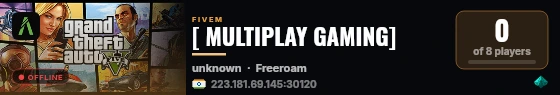 [ MULTIPLAY GAMING] live status badge