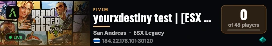 yourxdestiny test | [ESX Legacy] live status badge