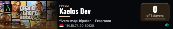 Kaelos Dev live status badge