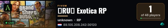 ⌠RU⌡ Exotica RP live status badge