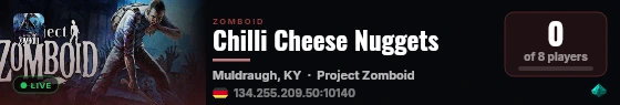 Chilli Cheese Nuggets live status badge