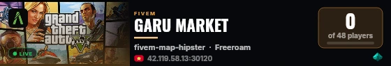 GARU MARKET live status badge