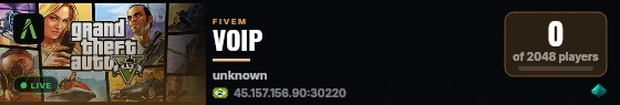 VOIP live status badge