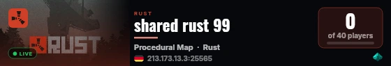 shared rust 99 live status badge