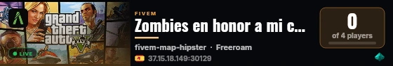 Zombies en honor a mi calvito live status badge