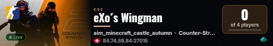 eXo´s Wingman live status badge