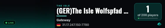 The Isle Wolfspfad Server live status badge
