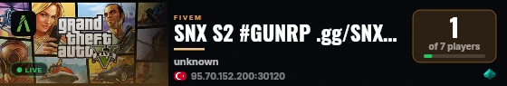 SNX S2 #GUNRP .gg/SNXGUN  live status badge