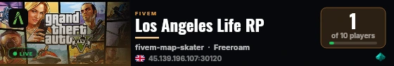 Los Angeles Life RP live status badge