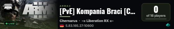 [PvE] Kompania Braci [CP][Polska] - https://discord.gg/9tVnuMC3 live status badge