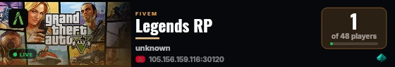 Legends RP live status badge