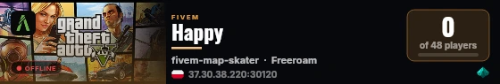 Happy live status badge