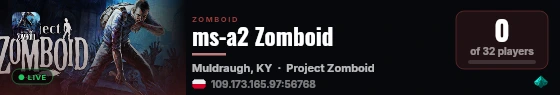 ms-a2 Zomboid live status badge