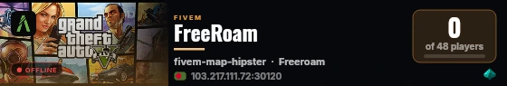 FreeRoam live status badge