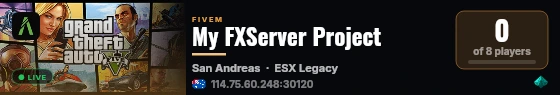 My FXServer Project live status badge