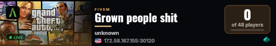 Grown people shit live status badge