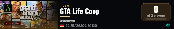 GTA Life Coop live status badge