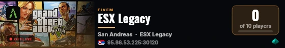 ESX Legacy live status badge
