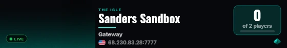 Sanders Sandbox live status badge