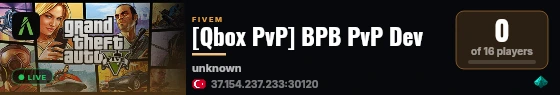 [Qbox PvP] BPB PvP Dev live status badge