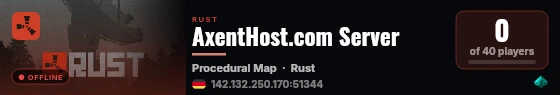 AxentHost.com Server live status badge