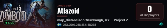 Atlazoid live status badge