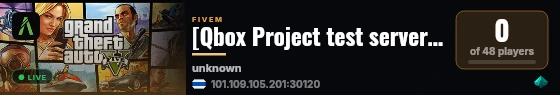[Qbox Project test server] test server live status badge