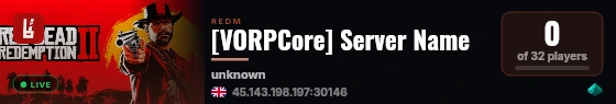 [VORPCore] Server Name live status badge